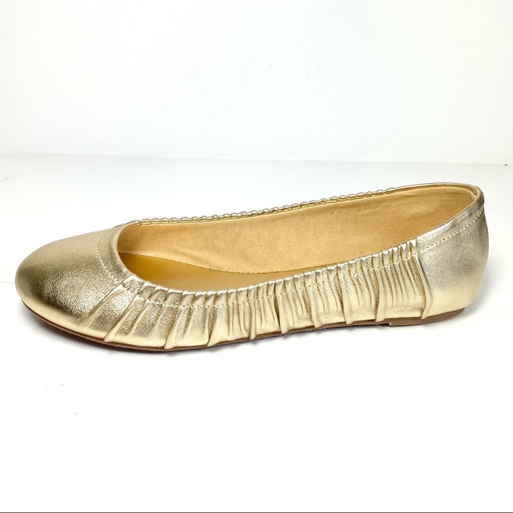 Lilly Pulitzer Women’s Ballet Flats Gold Leather